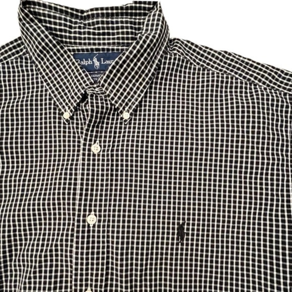 Ralph Lauren Button Down Shirt Men's 17.5 Yarmouth Cotton Long Sleeve‎ Oxford
